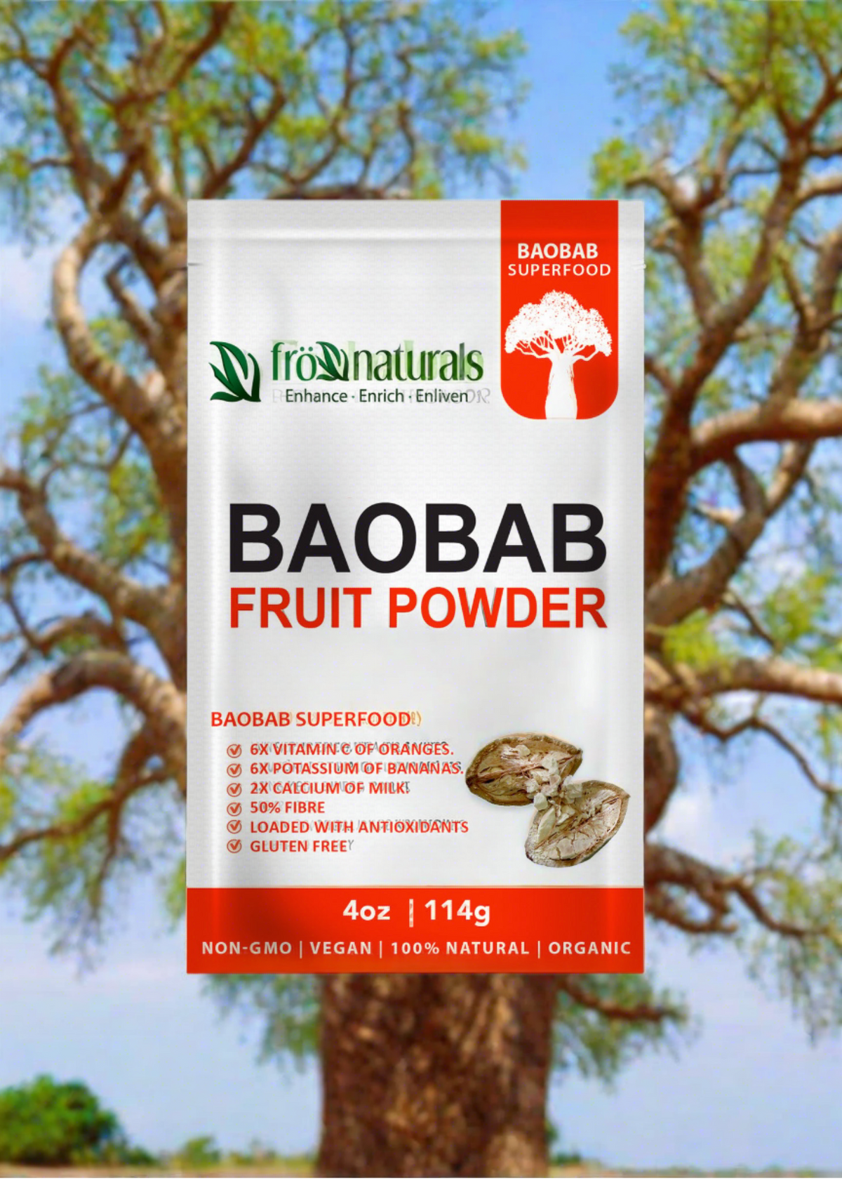 Superfood Baobab Fruit Powder 100% Pure - Gluten Free – fronaturals.ca